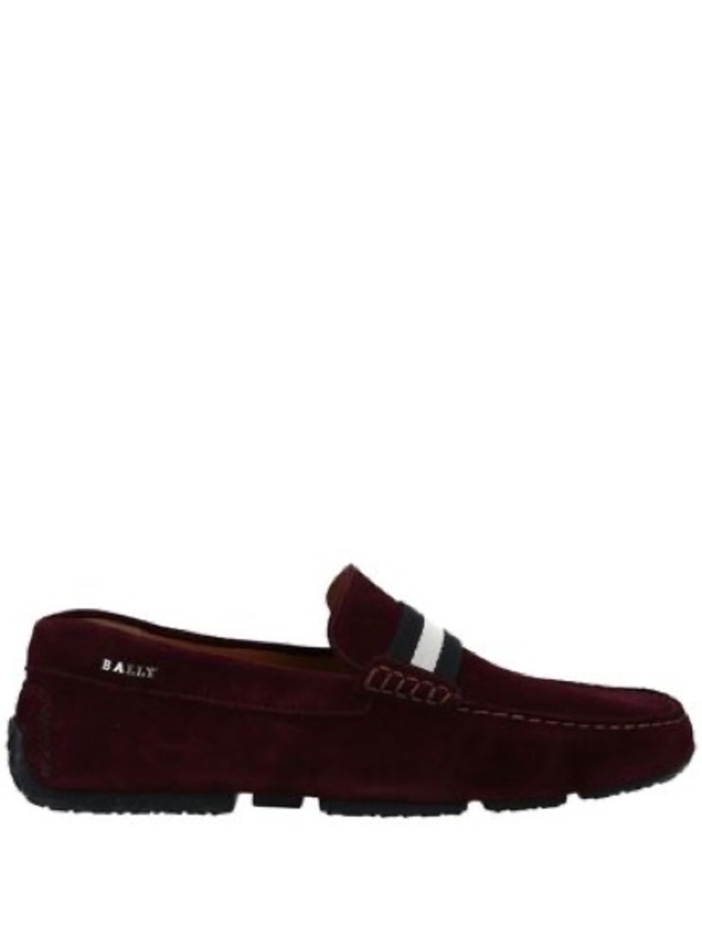 Bally Men's Pearce Suede Leather Driver in Burgendy